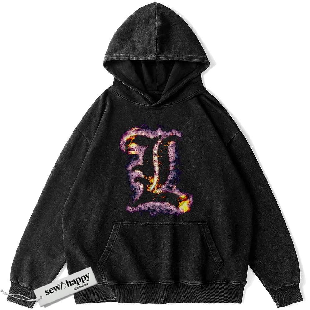 Wash Hoodie Death Note Hoodie, Anime Hoodie, Vintage Hoodie
