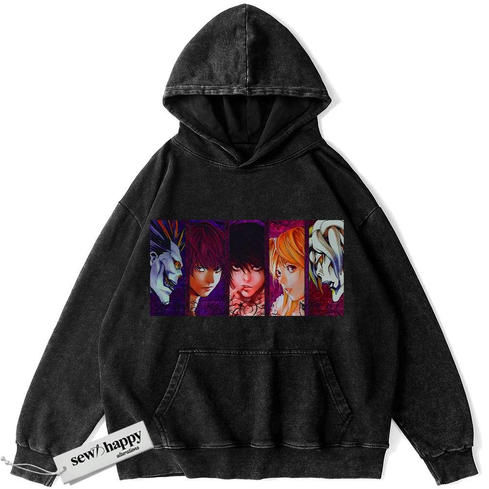 Wash Hoodie Death Note Hoodie, Anime Hoodie, Vintage Hoodie