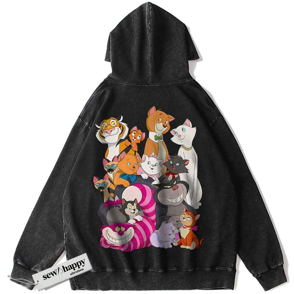 Wash Hoodie Disney Cat Hoodie, Animated Hoodie, Vintage Hoodie
