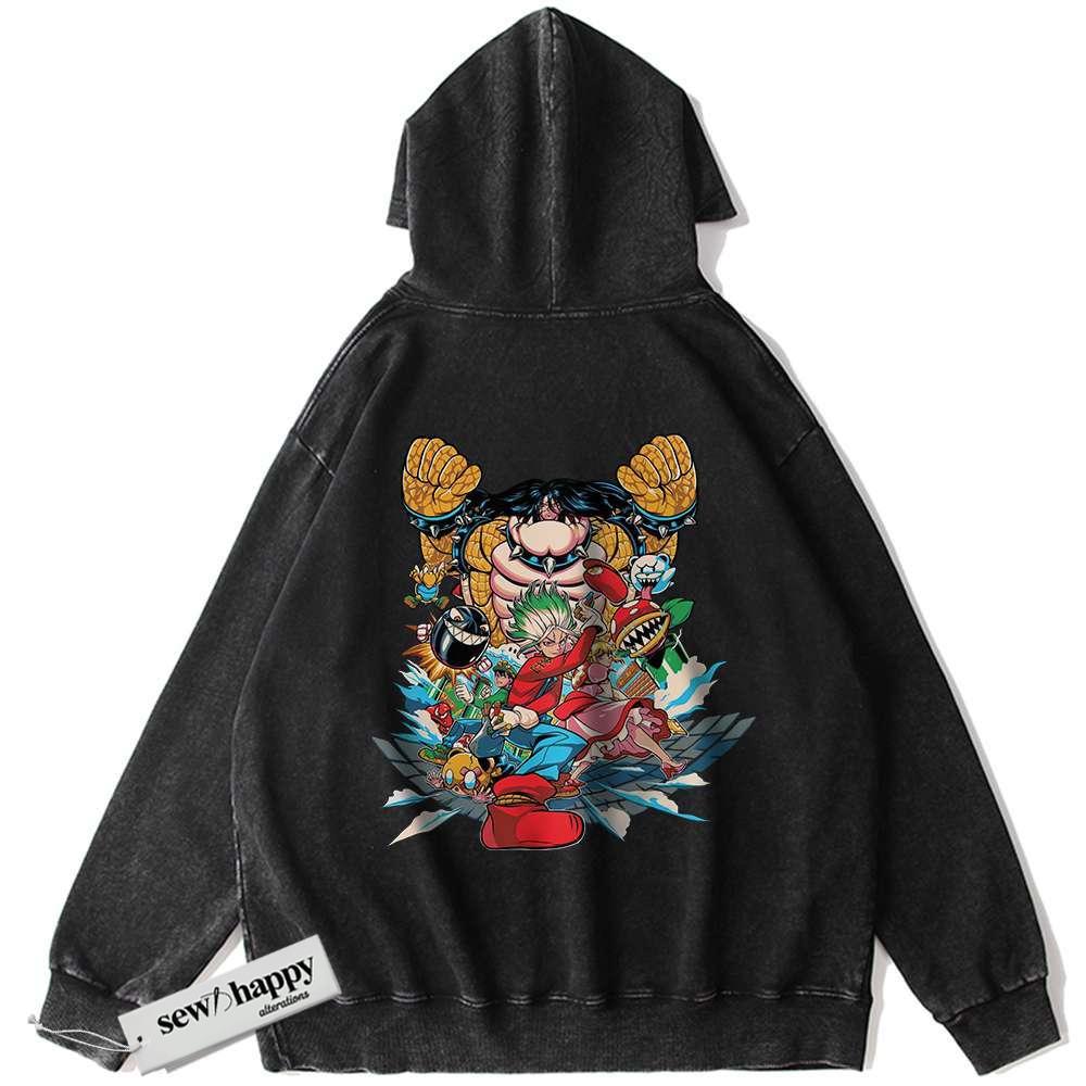 Wash Hoodie Dr Stone Hoodie, Mario Hoodie, Anime Hoodie, Vintage Hoodie