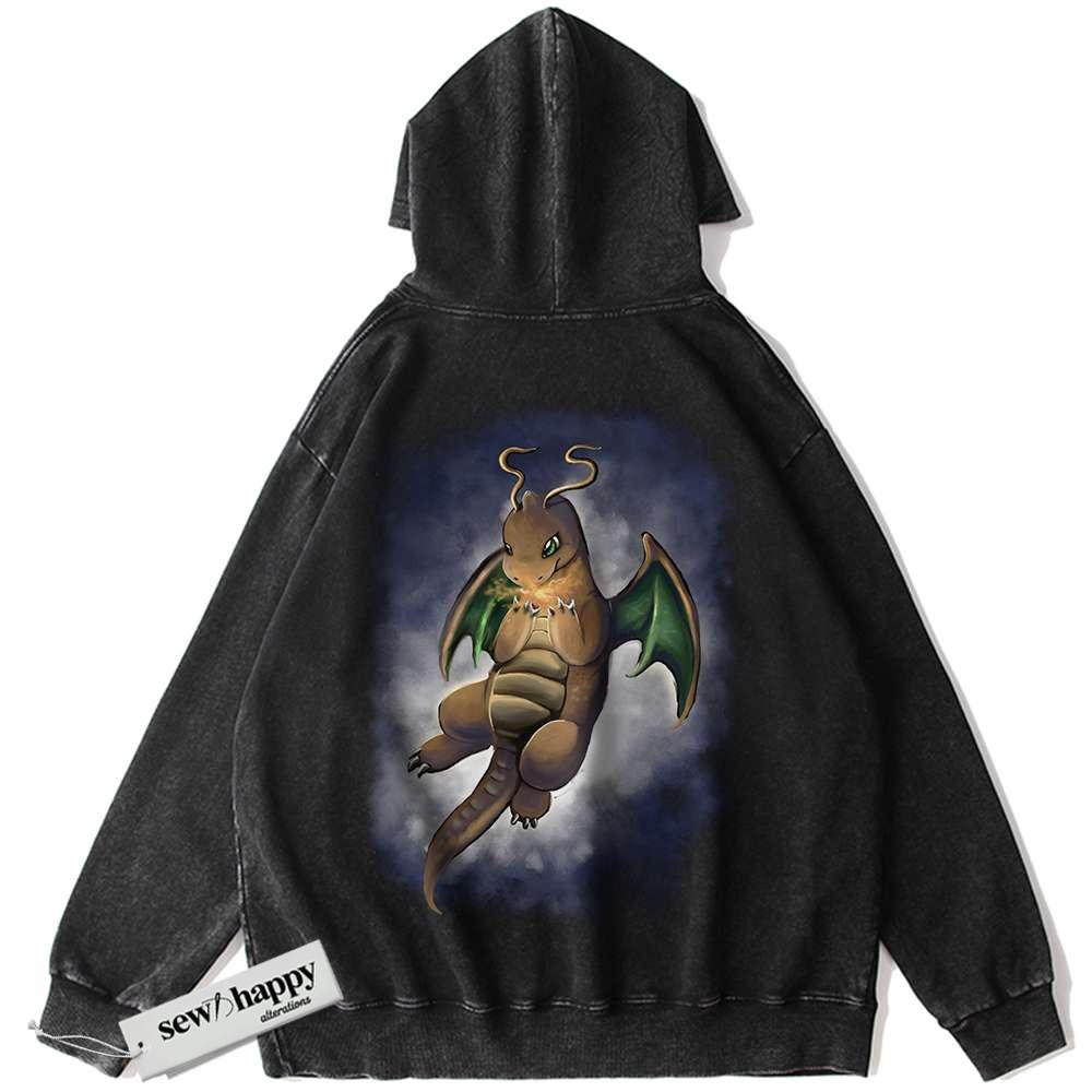 Wash Hoodie Dragonite Hoodie, Pokemon Hoodie, Anime Hoodie, Vintage Hoodie