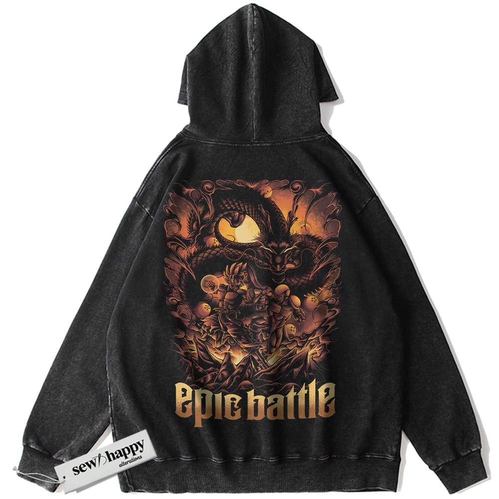 Wash Hoodie Frieza vs Son Goku Hoodie, Dragon Ball Hoodie, Anime Hoodie, Vintage Hoodie