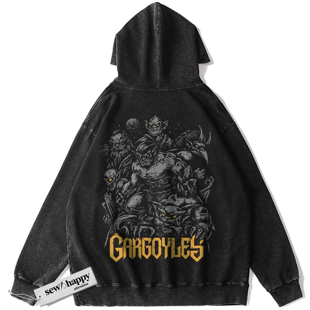 Wash Hoodie Gargoyles Hoodie, Animated Hoodie, Vintage Hoodie