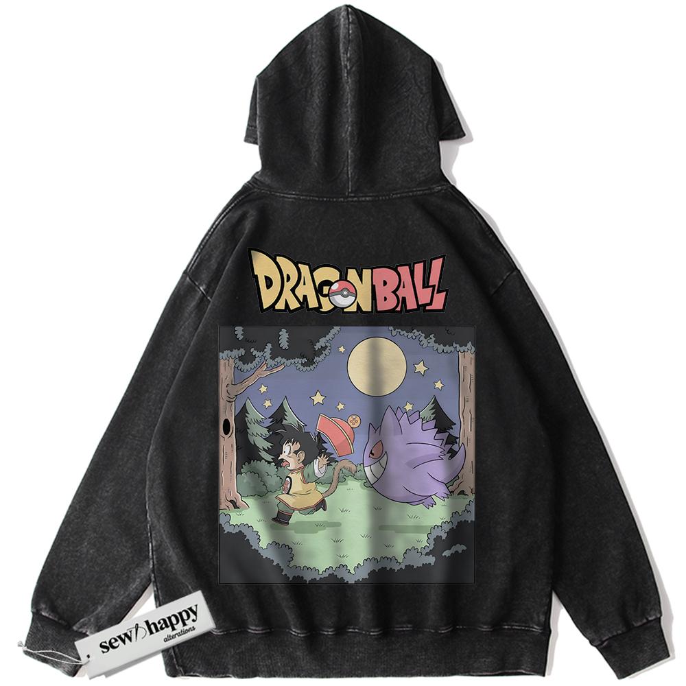 Wash Hoodie Gengar Hoodie, Son Goku Hoodie, Dragon Ball Hoodie, Pokemon Hoodie, Anime Vintage Hoodie