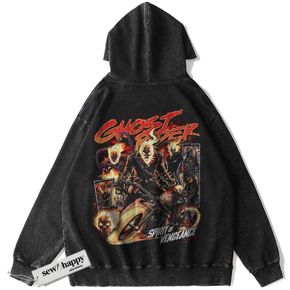 Wash Hoodie Ghost Rider Hoodie, Marvel Comics Hoodie, Vintage Hoodie
