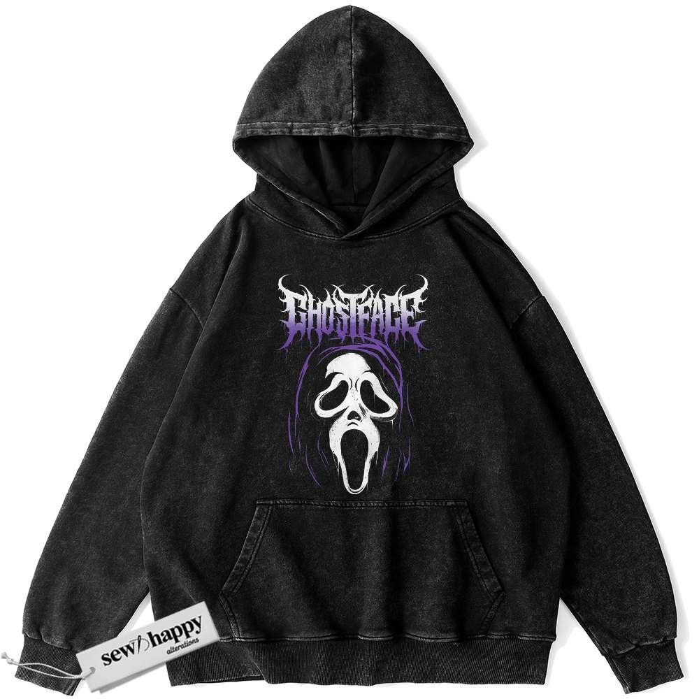 Wash Hoodie Ghostface Hoodie, Scream Hoodie, Halloween Hoodie, Horror Hoodie, Vintage Hoodie