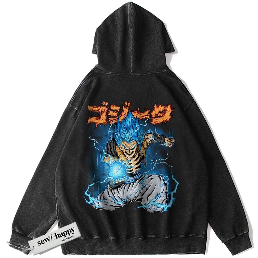 Wash Hoodie Gogeta Hoodie, Dragon Ball Z Hoodie, DBZ Hoodie, Anime Hoodie, Vintage Hoodie
