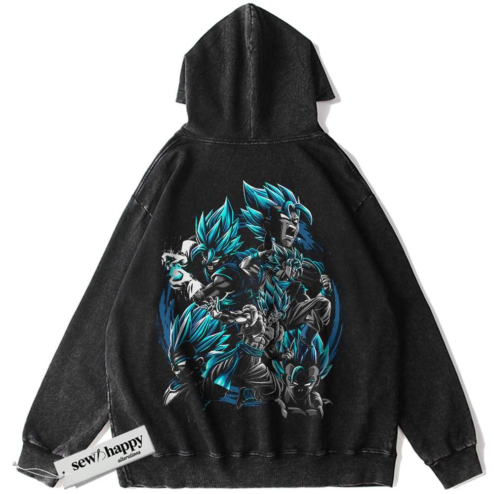 Wash Hoodie Gogeta Hoodie, Dragon Ball Z Hoodie, DBZ Hoodie, Anime Hoodie, Vintage Hoodie