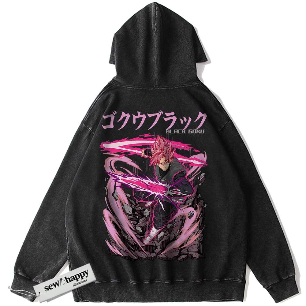 Wash Hoodie Goku Black Hoodie, Dragon Ball Hoodie, DBZ Hoodie, Anime Hoodie, Vintage Hoodie