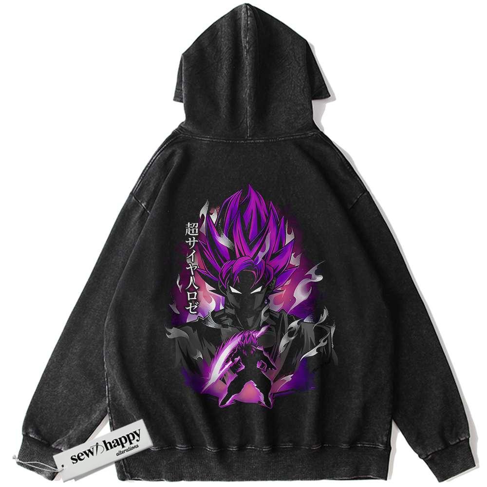 Wash Hoodie Goku Black Hoodie, Dragon Ball Z Hoodie, DBZ Hoodie, Anime Hoodie, Vintage Hoodie