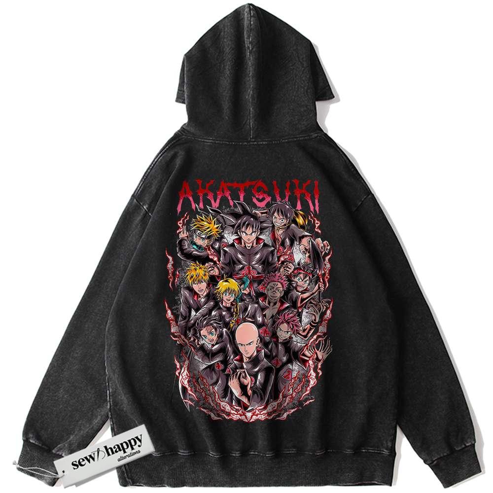 Wash Hoodie Goku Hoodie, Naruto Hoodie, Luffy Hoodie, Tanjiro Kamado Hoodie, Ichigo Kurosaki Hoodie, Akatsuki Hoodie, Anime Hoodie,Vintage Hoodie