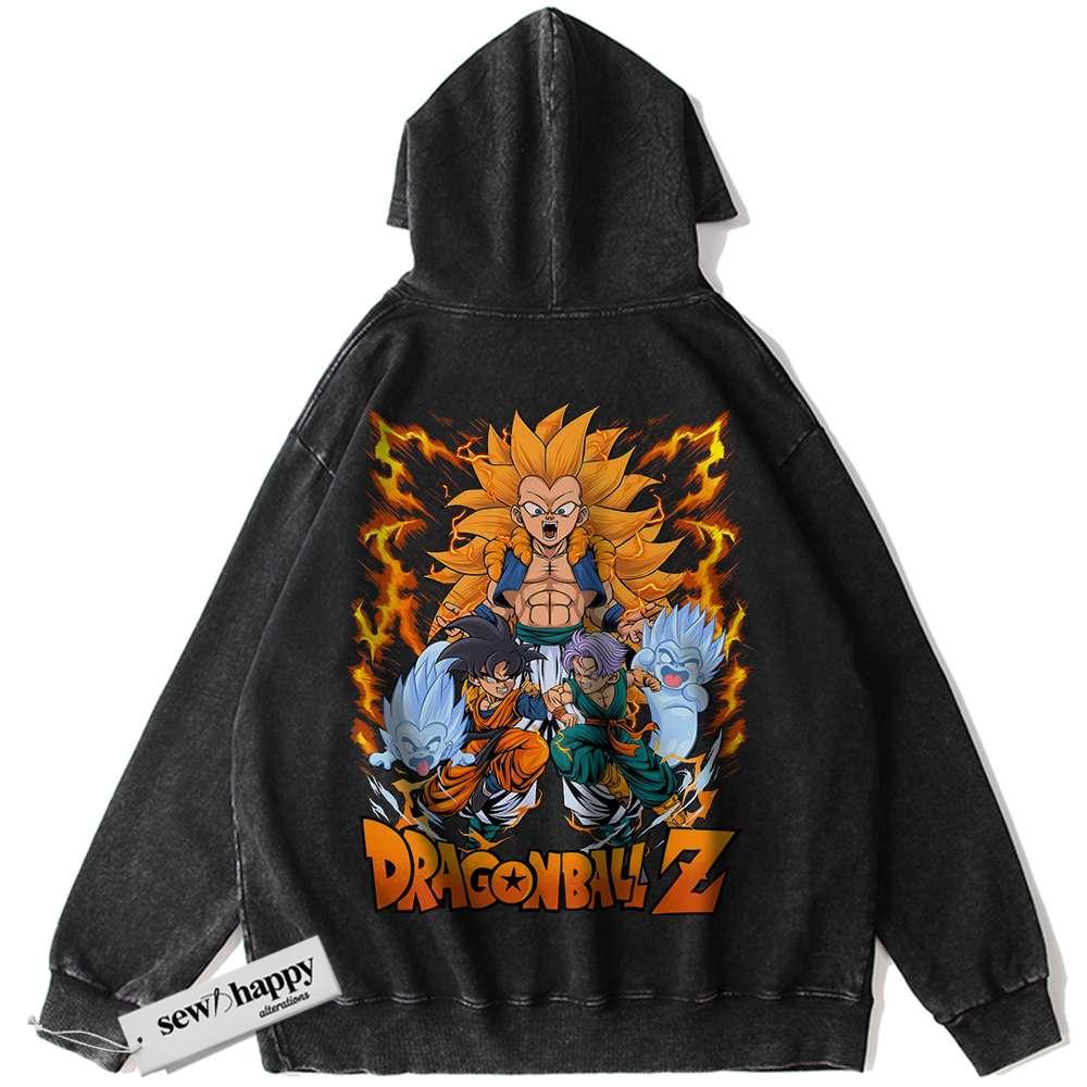 Wash Hoodie Gotenks Hoodie, Dragon Ball Z Hoodie, DBZ Hoodie, Anime Hoodie, Vintage Hoodie
