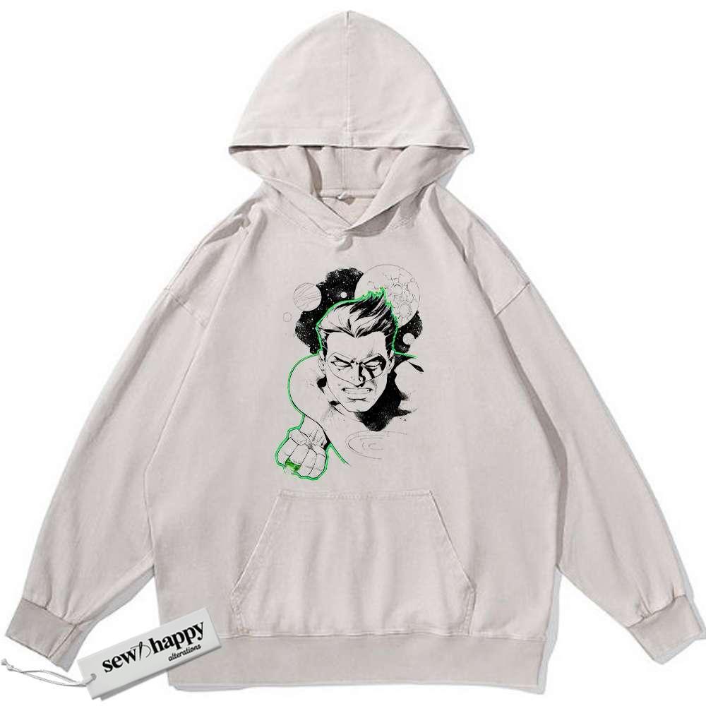 Wash Hoodie Green Lantern Hoodie, Vintage Hoodie