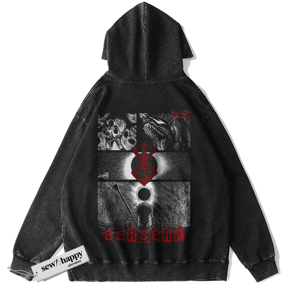 Wash Hoodie Guts Hoodie, Berserk Hoodie, Anime Hoodie, Vintage Hoodie