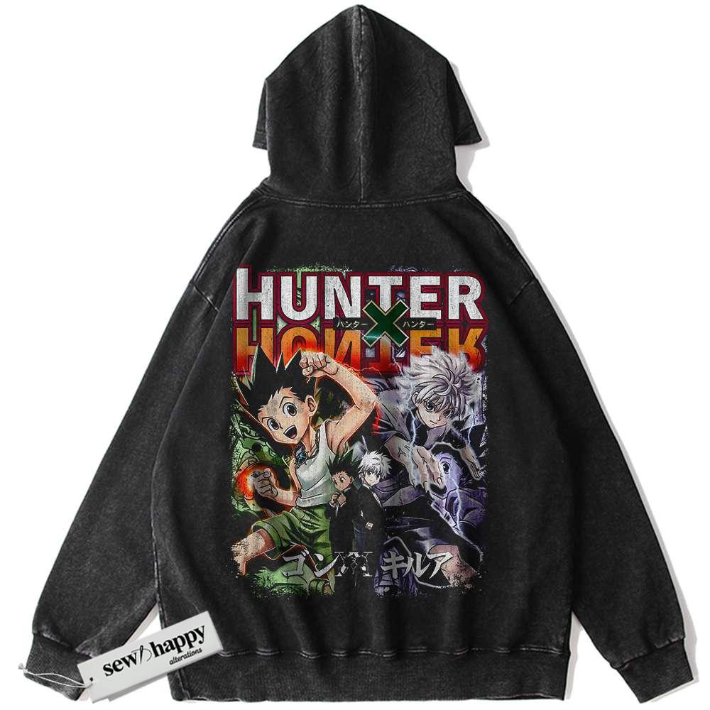 Wash Hoodie Hunter x Hunter Hoodie, HxH Hoodie, Anime Hoodie, Vintage Hoodie