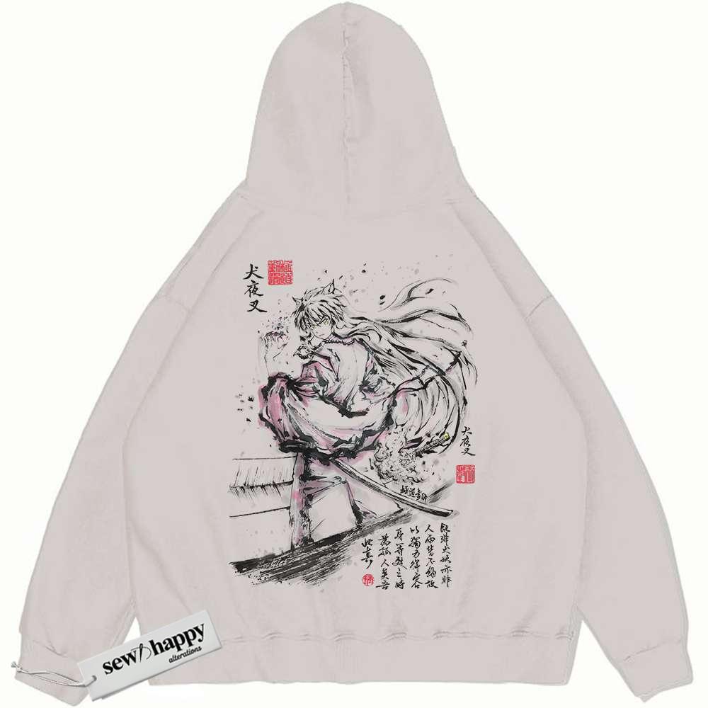 Wash Hoodie Inuyasha Hoodie, Anime Hoodie, Vintage Hoodie