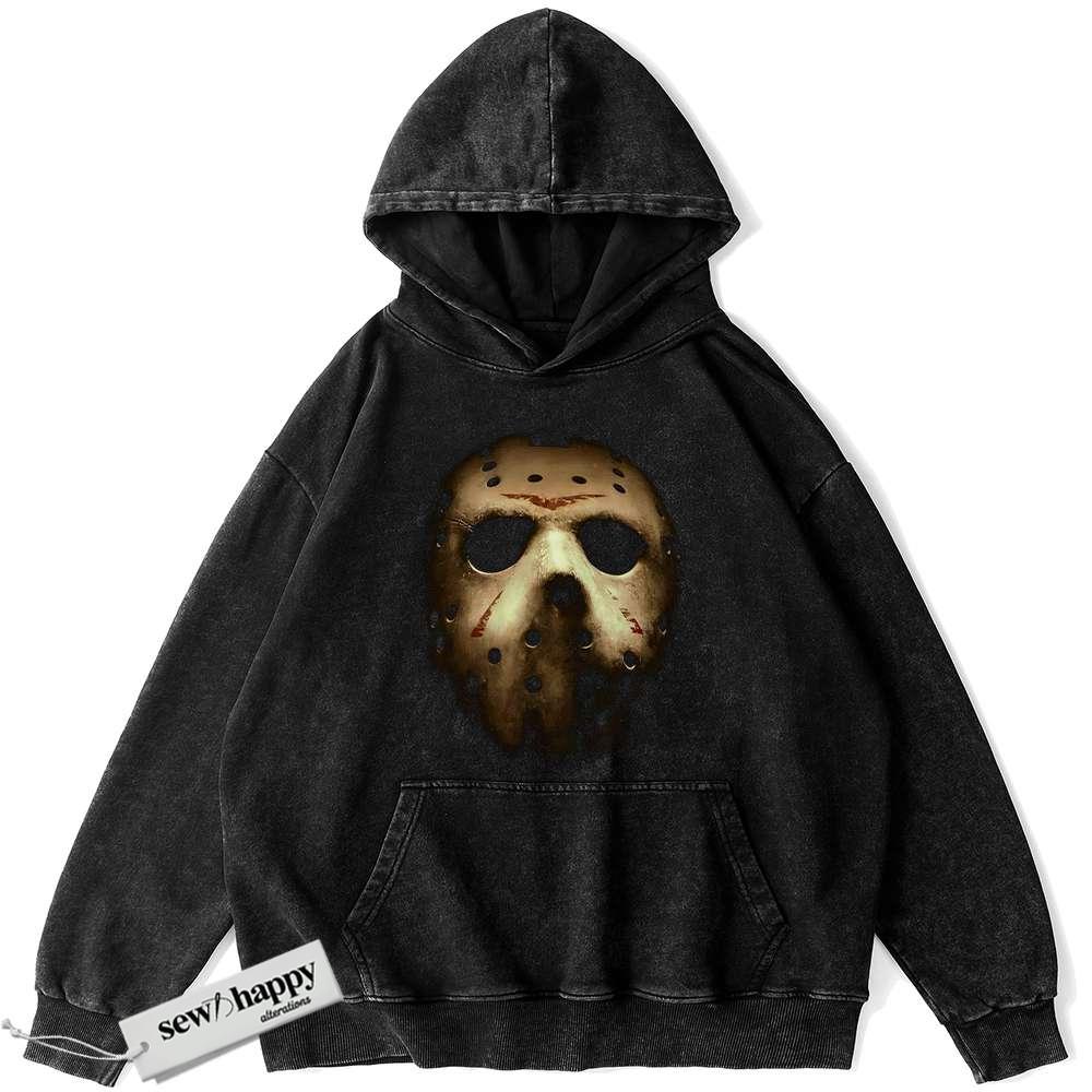 Wash Hoodie Jason Voorhees Hoodie, Friday the 13th Hoodie, Halloween Hoodie, Horror Hoodie, Vintage Hoodie