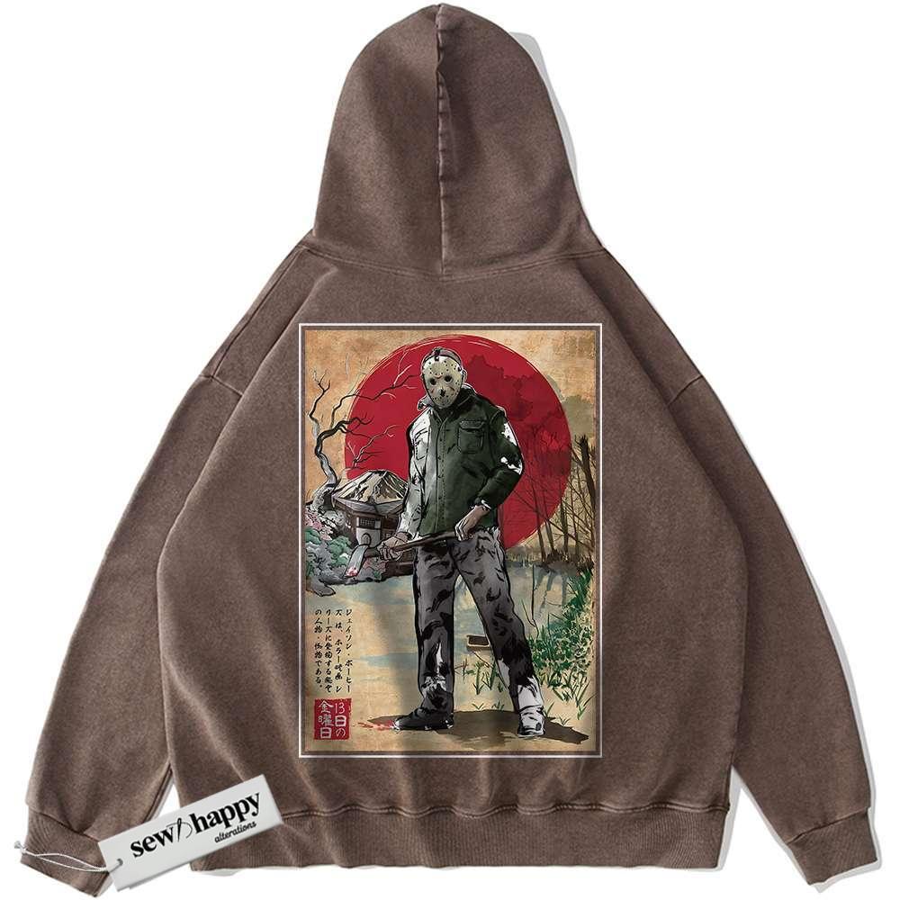 Wash Hoodie Jason Voorhees Hoodie, Friday the 13th Hoodie, Halloween Hoodie, Horror Hoodie, Vintage Hoodie