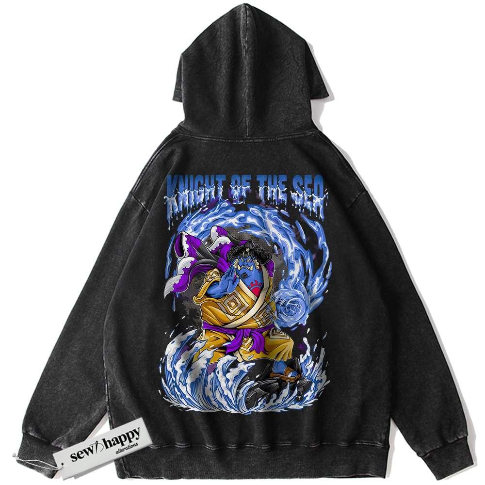 Wash Hoodie Jinbe Hoodie, One Piece Hoodie, Anime Hoodie, Vintage Hoodie