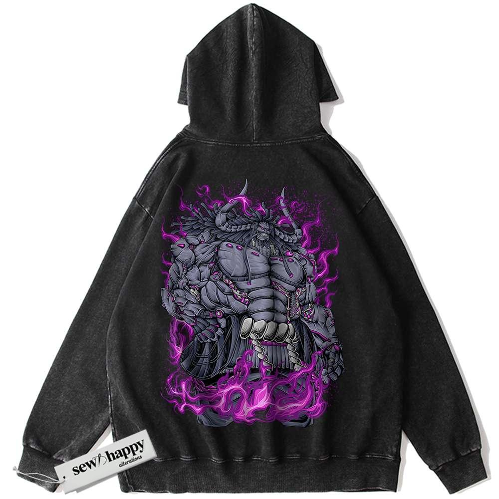 Wash Hoodie Kaido Hoodie, One Piece Hoodie, Anime Hoodie, Vintage Hoodie