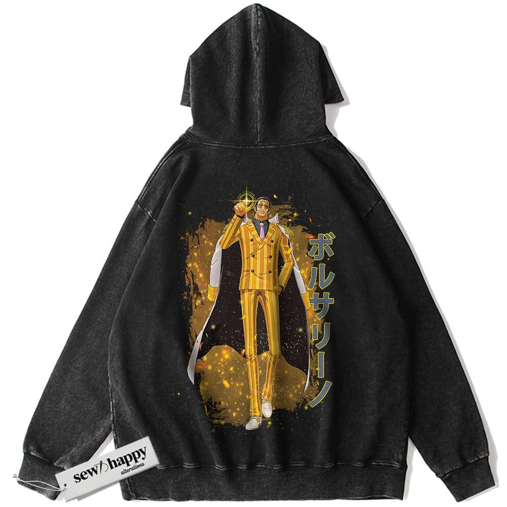 Wash Hoodie Kizaru Hoodie, One Piece Hoodie, Anime Hoodie, Vintage Hoodie