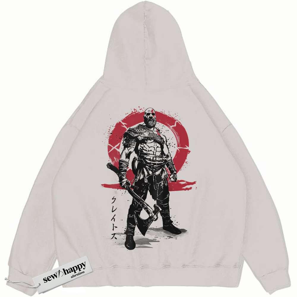 Wash Hoodie Kratos Hoodie, God of War Hoodie, Game Hoodie, Vintage Hoodie