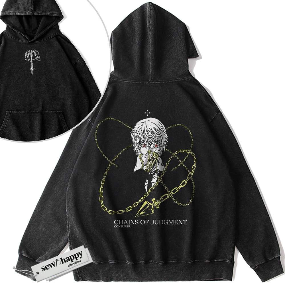 Wash Hoodie Kurapika Hoodie, Hunter x Hunter Hoodie, HxH Hoodie, Anime Hoodie, Vintage Hoodie 2-Sided
