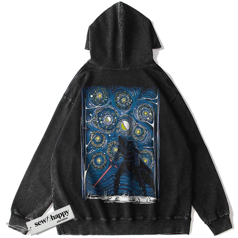 Wash Hoodie Kylo Ren Hoodie, Star Wars Hoodie, Movie Hoodie, Vintage Hoodie