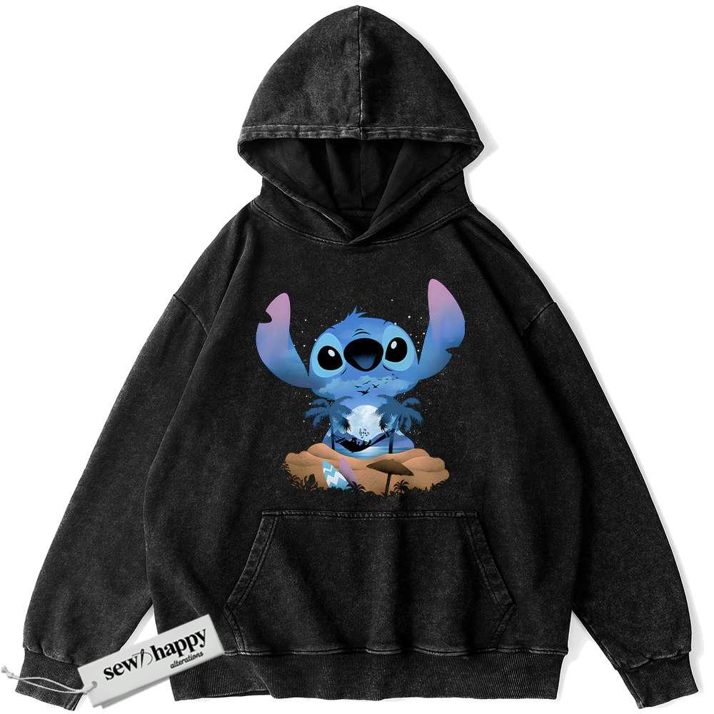 Wash Hoodie Lilo and Stitch Hoodie, Disney Hoodie, Animated Hoodie, Vintage Hoodie