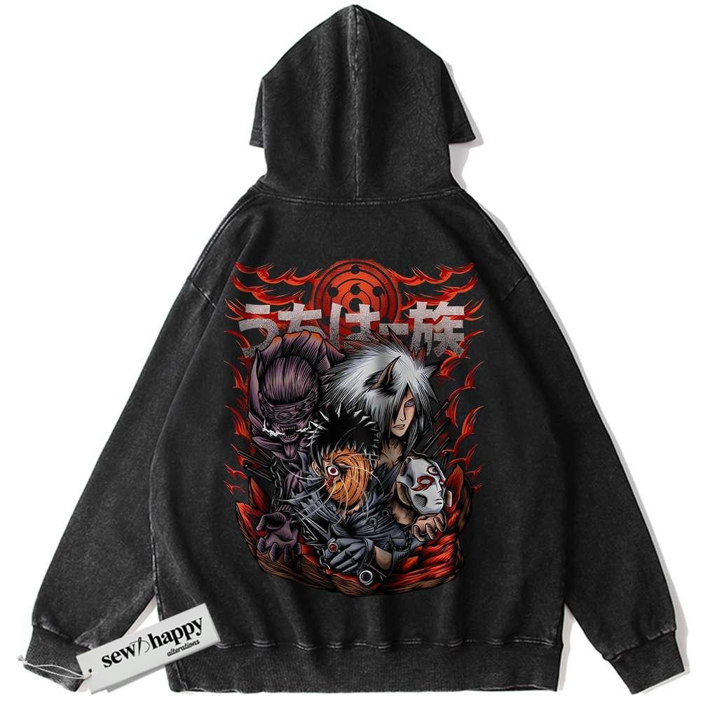 Wash Hoodie Madara Hoodie, Obito Uchiha Hoodie, Naruto Hoodie, Anime Hoodie, Vintage Hoodie