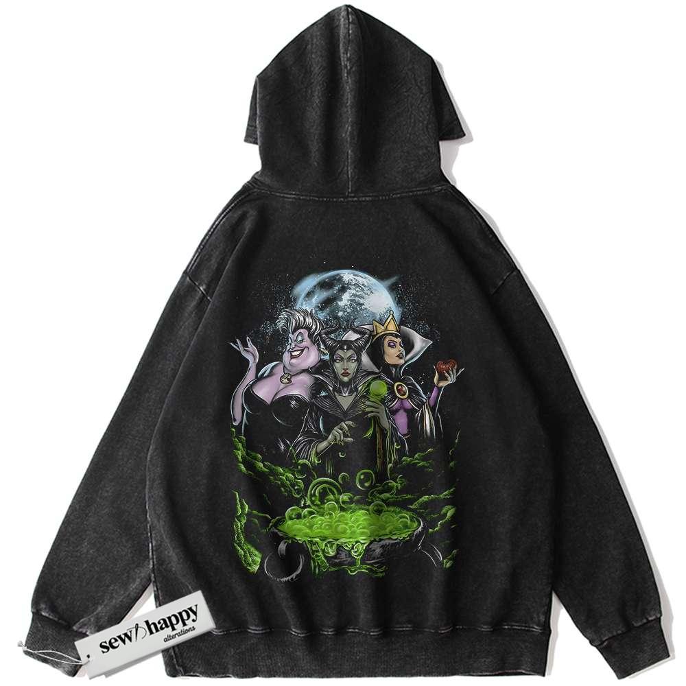 Wash Hoodie Maleficent Hoodie, Evil Regina Hoodie, Ursula Hoodie, Villains Animated Hoodie, Vintage Hoodie