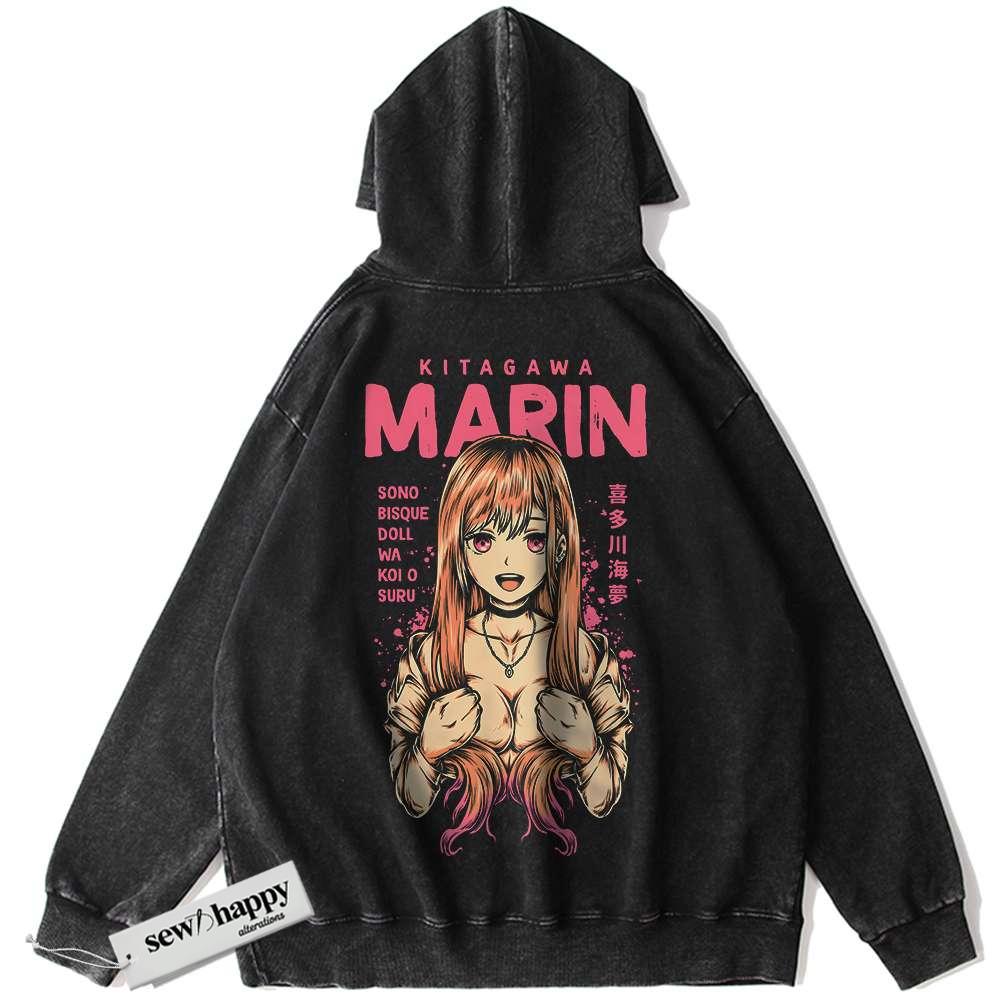 Wash Hoodie Marin Kitagawa Hoodie, My Dress-Up Darling Hoodie, Anime Hoodie, Vintage Hoodie