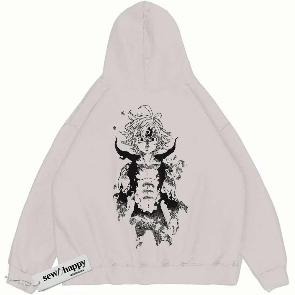 Wash Hoodie Meliodas Hoodie, Seven Deadly Sins Hoodie, Anime Hoodie, Vintage Hoodie