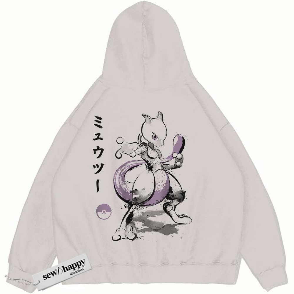 Wash Hoodie Mewtwo Hoodie, Pokemon Hoodie, Anime Hoodie, Vintage Hoodie