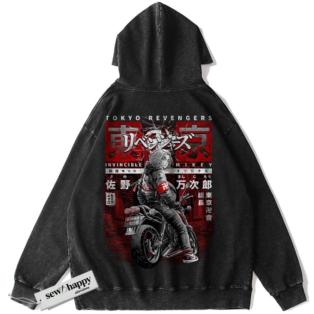 Wash Hoodie Mikey Hoodie, Tokyo Revengers Hoodie, Anime Hoodie, Vintage Hoodie