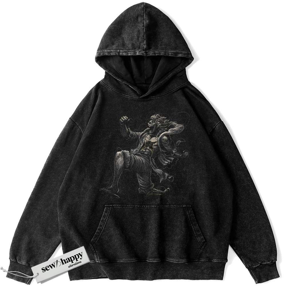 Wash Hoodie Monkey D Luffy Hoodie, One Piece Hoodie, Anime Hoodie, Vintage Hoodie