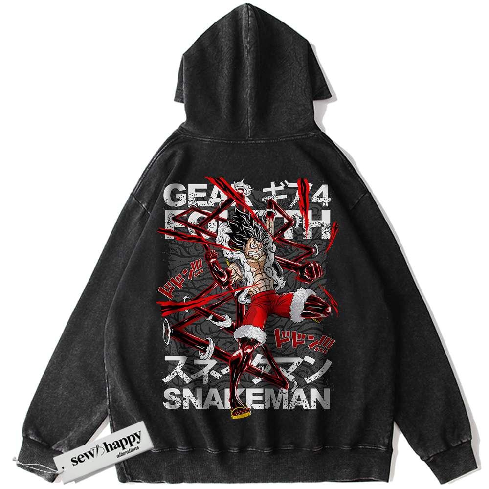 Wash Hoodie Monkey D Luffy Hoodie, One Piece Hoodie, Anime Hoodie, Vintage Hoodie