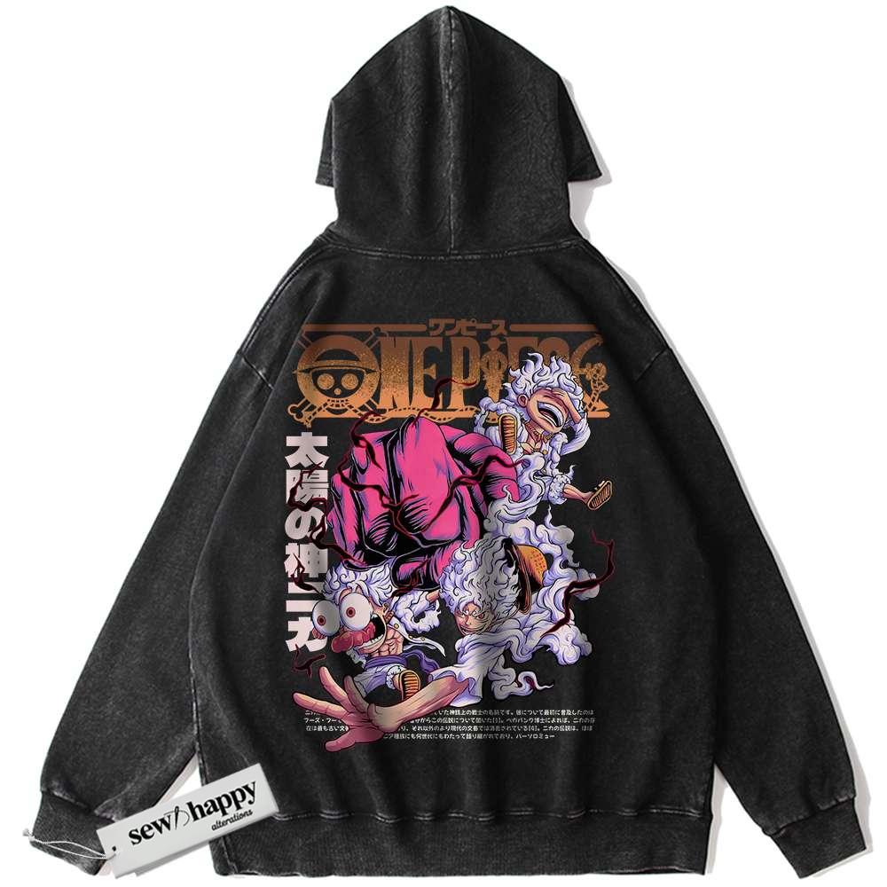 Wash Hoodie Monkey D Luffy Hoodie, One Piece Hoodie, Anime Hoodie, Vintage Hoodie