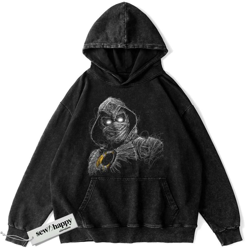 Wash Hoodie Moon Knight Hoodie, Marvel Comics Hoodie, Vintage Hoodie