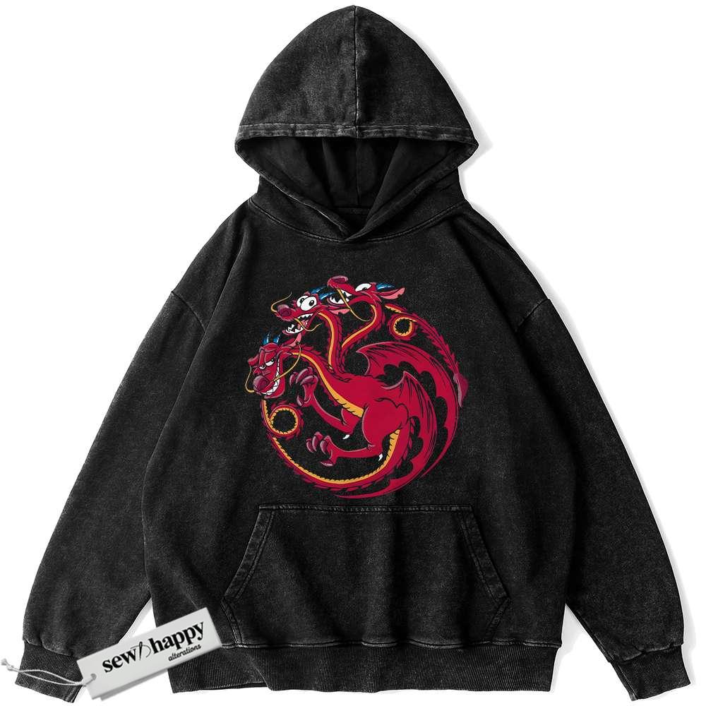Wash Hoodie Mushu Hoodie, Mulan Hoodie, Animated Hoodie, Vintage Hoodie
