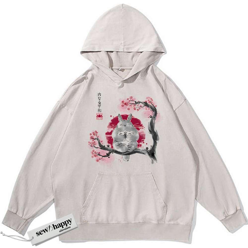 Wash Hoodie My Neighbor Totoro Hoodie, Studio Ghibli Hoodie, Anime Hoodie, Vintage Hoodie