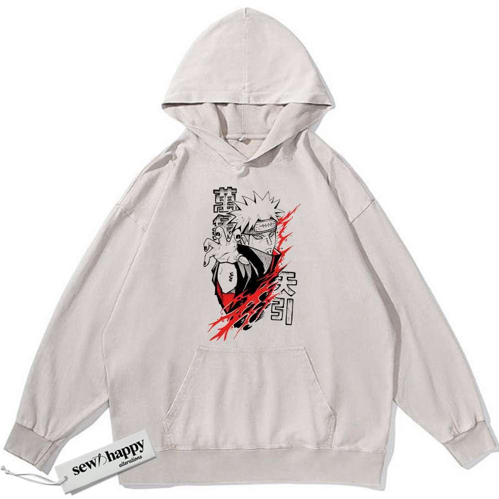 Wash Hoodie Nagato Uzumaki Hoodie, Naruto Hoodie, Anime Hoodie, Vintage Hoodie