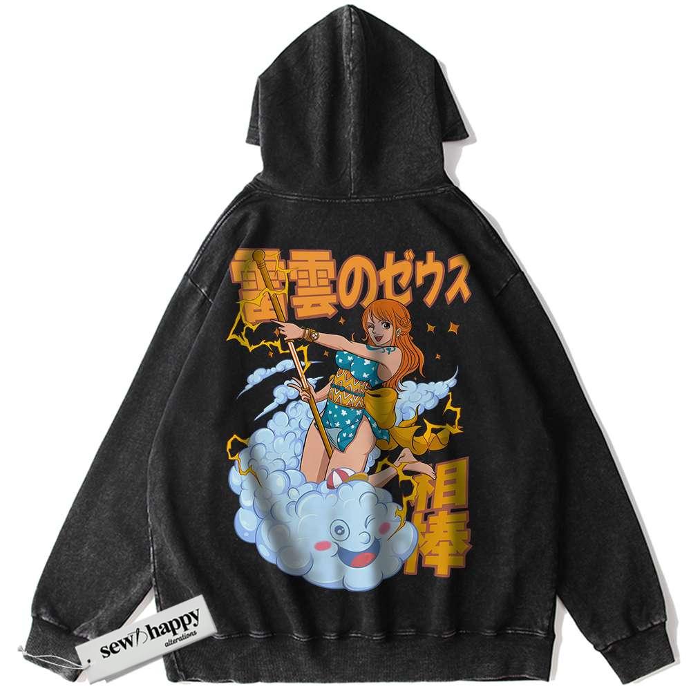 Wash Hoodie Nami Hoodie, One Piece Hoodie, Anime Hoodie, Vintage Hoodie