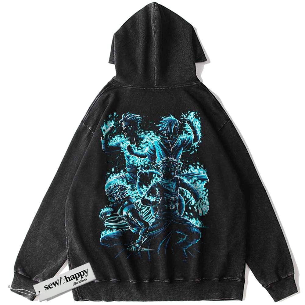 Wash Hoodie Naruto Hoodie, Anime Hoodie, Vintage Hoodie