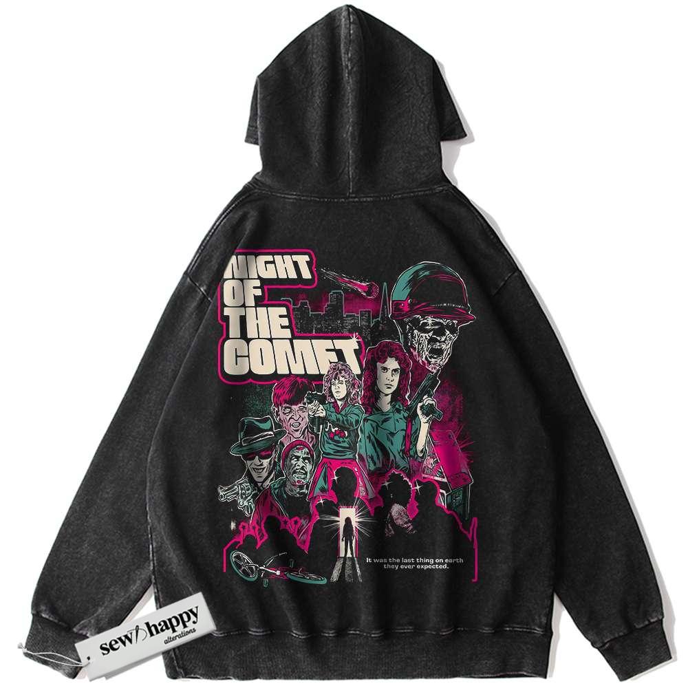Wash Hoodie Night of the Comet Hoodie, Halloween Hoodie, Horror Movie Hoodie, Vintage Hoodie