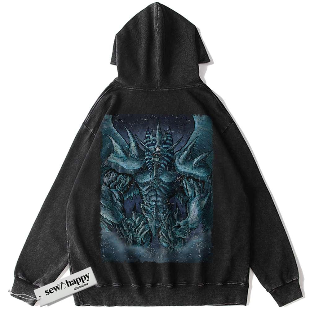 Wash Hoodie Obelisk the Tormentor Hoodie, Anime Hoodie, Vintage Hoodie