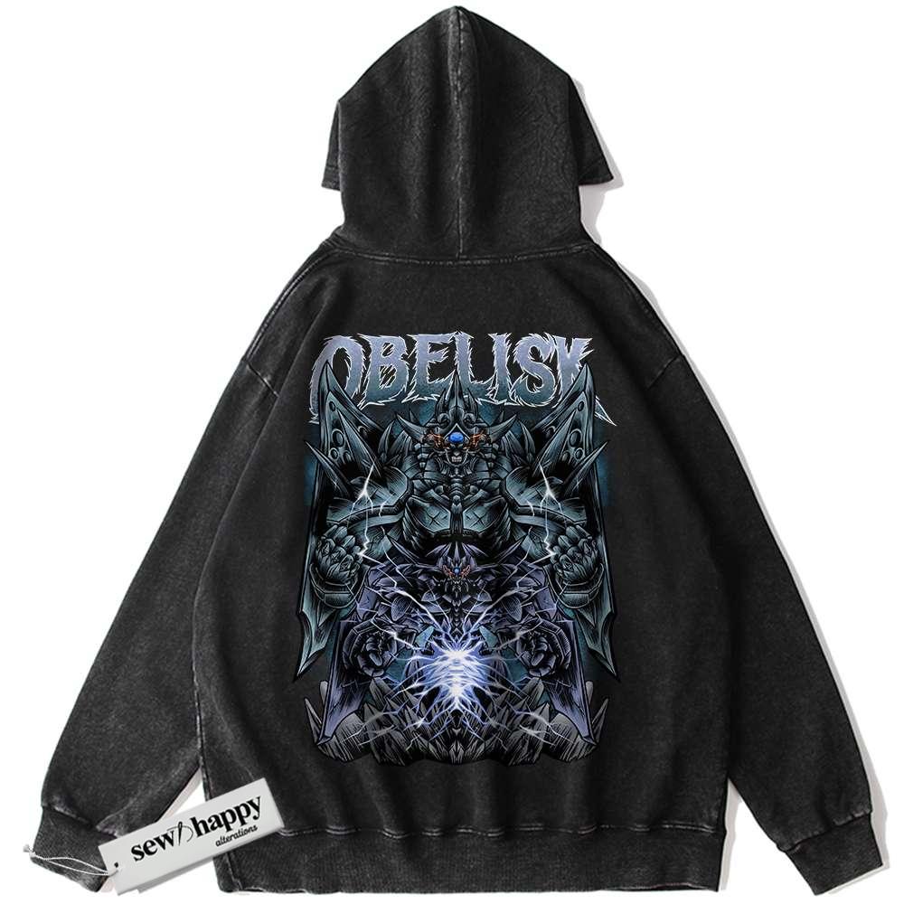 Wash Hoodie Obelisk the Tormentor Hoodie, Anime Hoodie, Vintage Hoodie