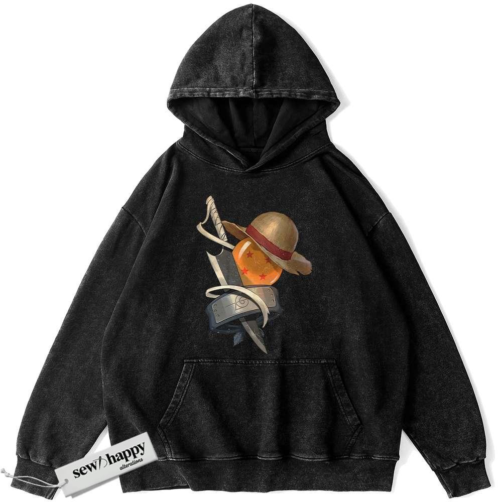 Wash Hoodie One Piece Hoodie, Naruto Hoodie, Dragon Ball Z Hoodie, Bleach Hoodie, Anime Hoodie, Vintage Hoodie