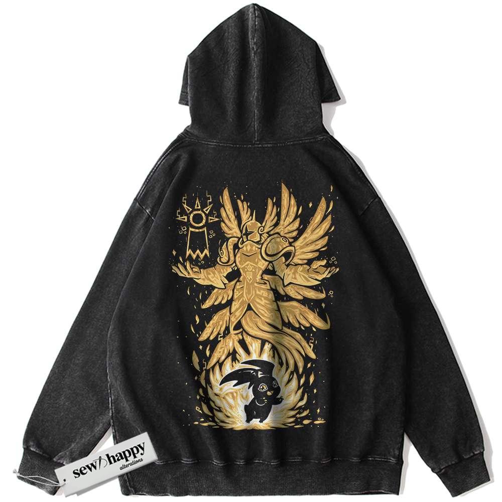 Wash Hoodie Patamon Hoodie, Digimon Adventure Hoodie, Anime Hoodie, Vintage Hoodie
