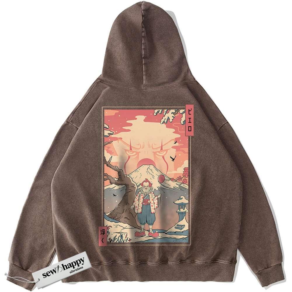 Wash Hoodie Pennywise Hoodie, IT Hoodie, Halloween Hoodie, Horror Hoodie, Vintage Hoodie